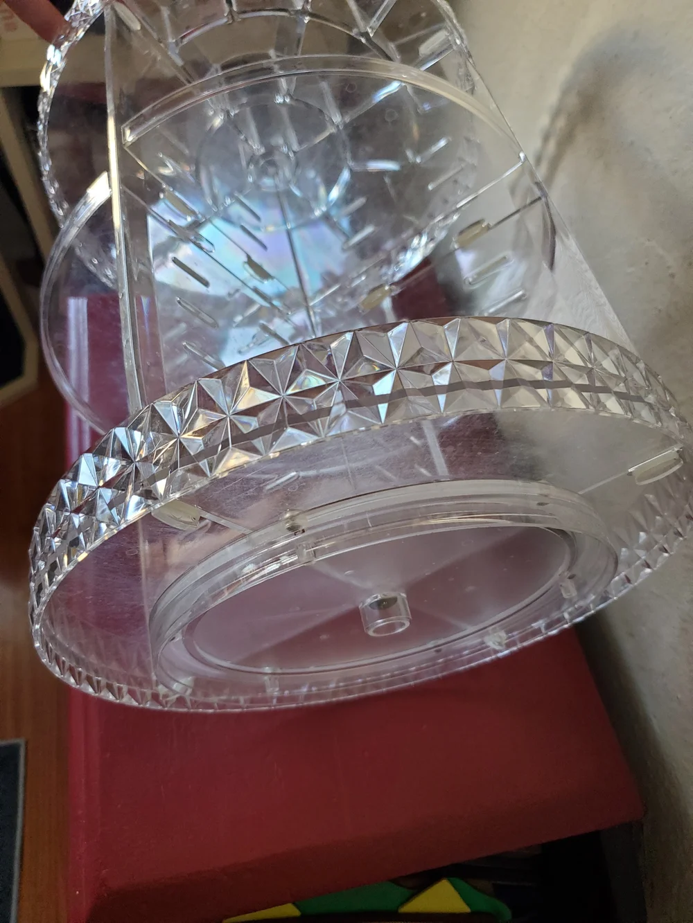Clear Acrylic Rotating Makeup Organizer - Clear